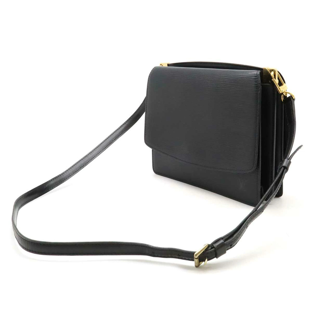 Louis Vuitton Leather Crossbody Epi Bag Noir Black Grenelle